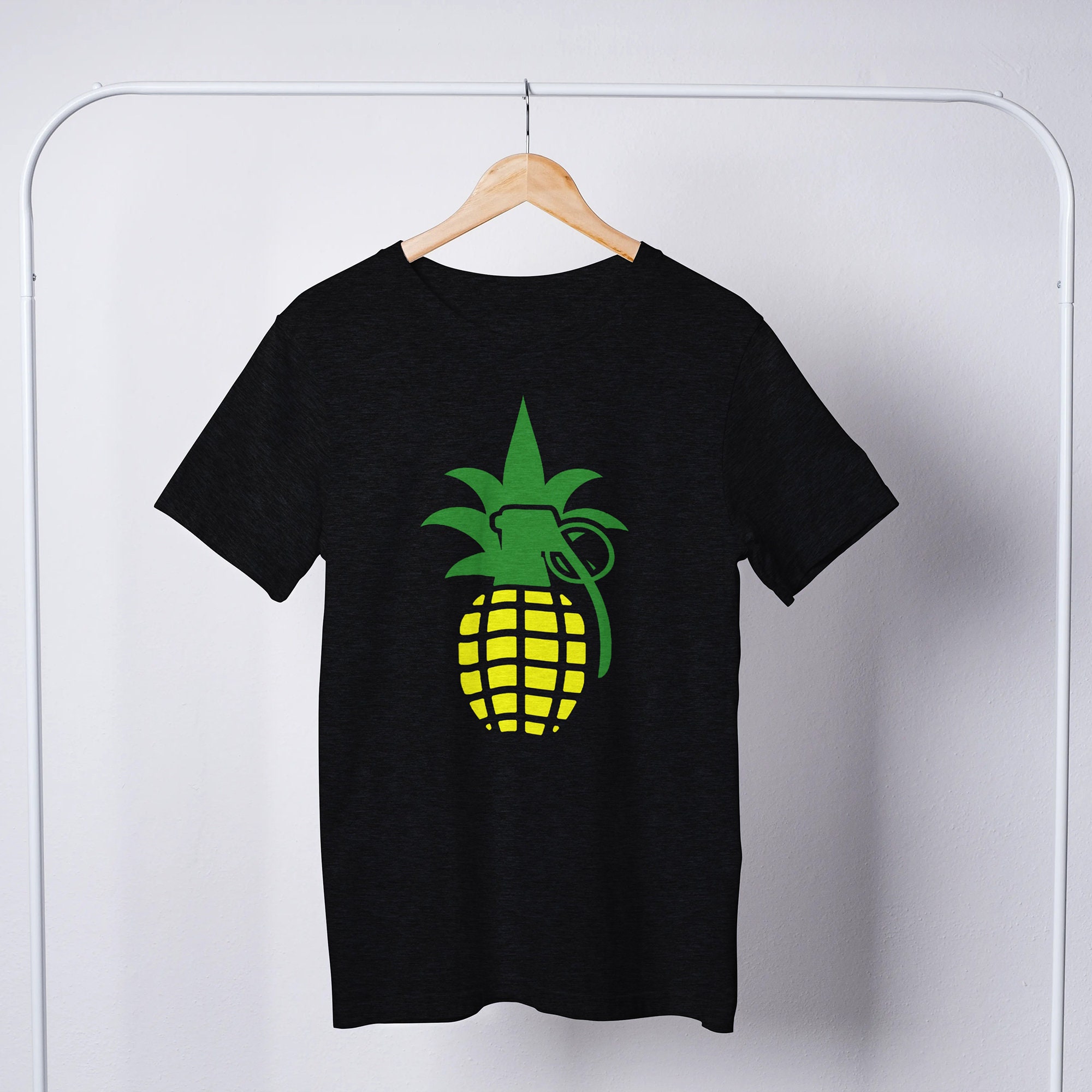 Pineapple Grenade Graphic Tee Unisex Adult Shirt Novelty Etsy