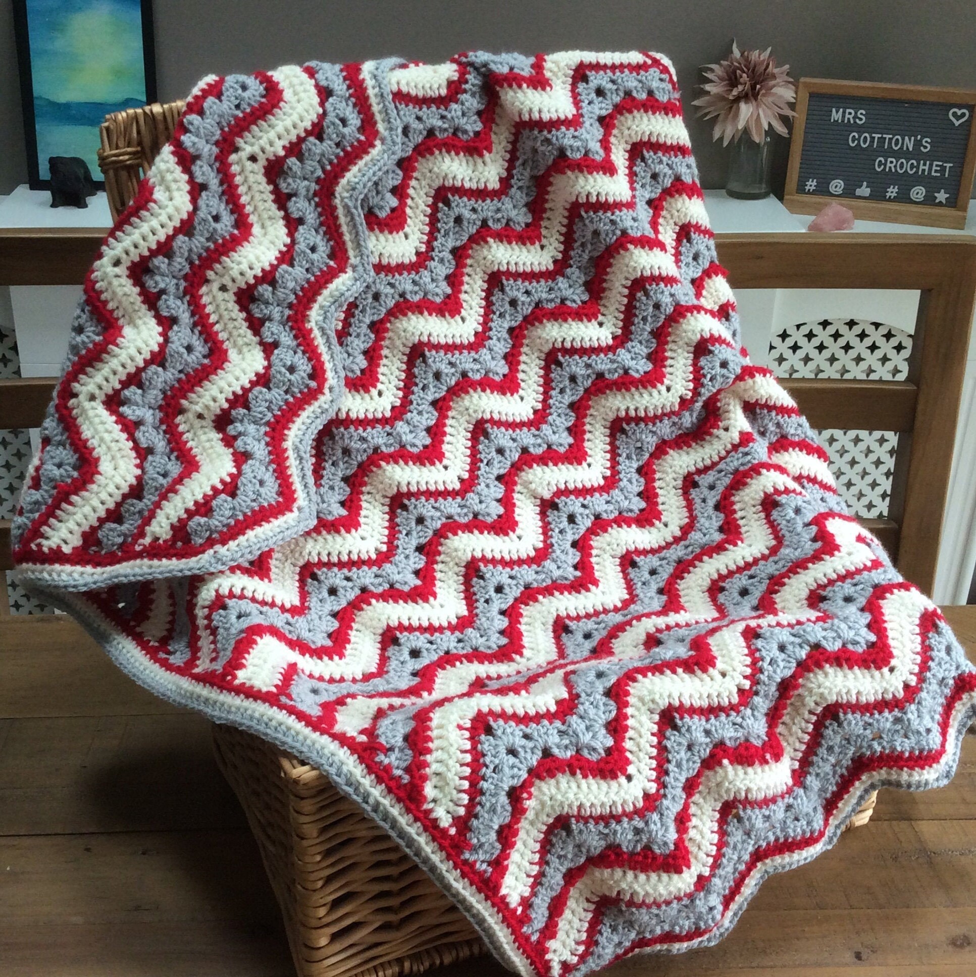 Crochet Zigzag Baby Blanket Etsy
