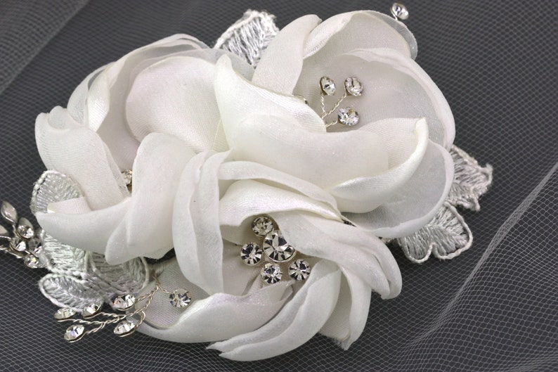 Bridal Hair Comb,Vintage Style Hair Comb,Double Sided Crystal Hair Comb,Wedding Hair Comb,Bridal Handmade Flower Hair Comb,Wedding Headpiece