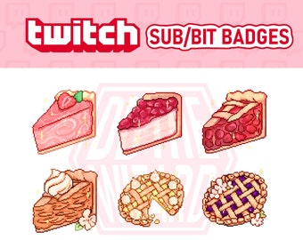 Twitch SUB / BIT Badges -Pies and Cakes
