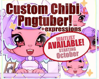 Custom PNG-tuber + 4 expressions