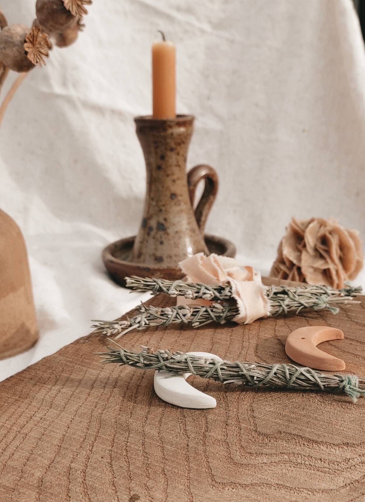 Lune d'argile + 3 Sticks Lavande/Romarin