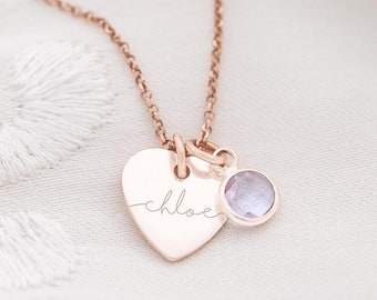 Add a Personalised Esme Heart Charm • Add on Charms • Gift For Her • Wedding Gift • Bloom Boutique