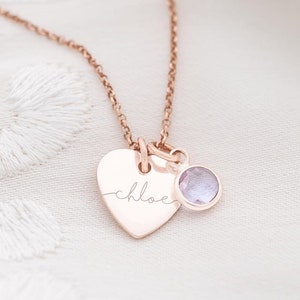Add a Personalised Esme Heart Charm • Add on Charms • Gift For Her • Wedding Gift • Bloom Boutique