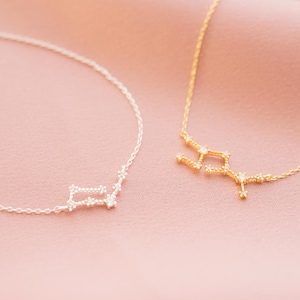 Gold Sagittarius Zodiac Constellation Bracelet and Silver Taurus Zodiac Constellation Bracelet Product Shots