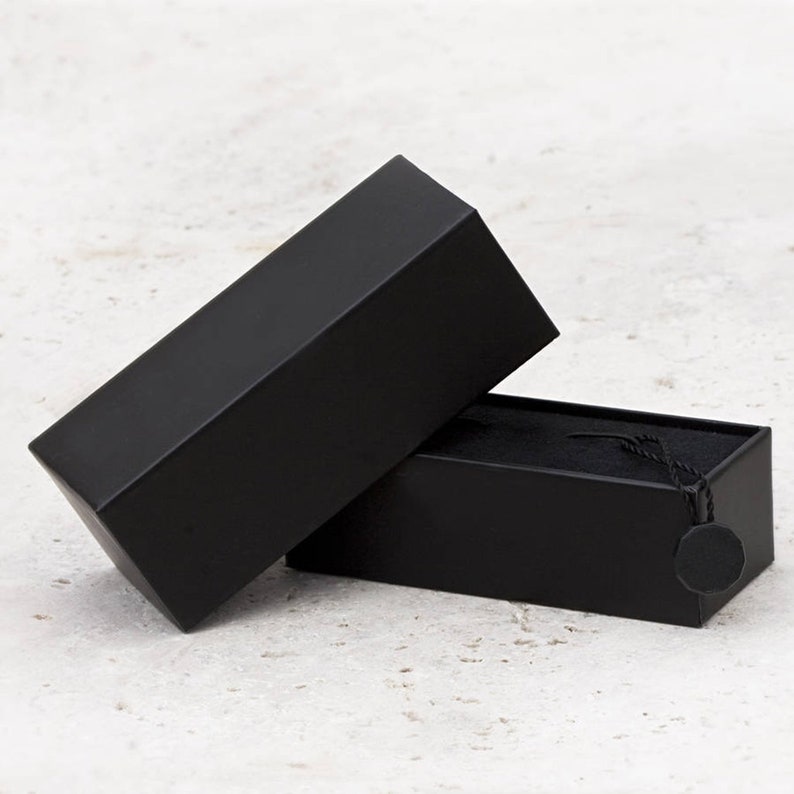 Black Personalised Cufflink Box