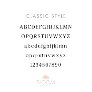 Classic Style Font Key