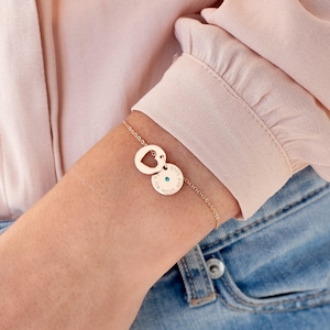 Personalisiertes geheimes Nachricht Herz Birthstone Armband • Hochzeitsgeschenk • Geschenk für Sie • Hochzeitsgeschenk • Bloom Boutique