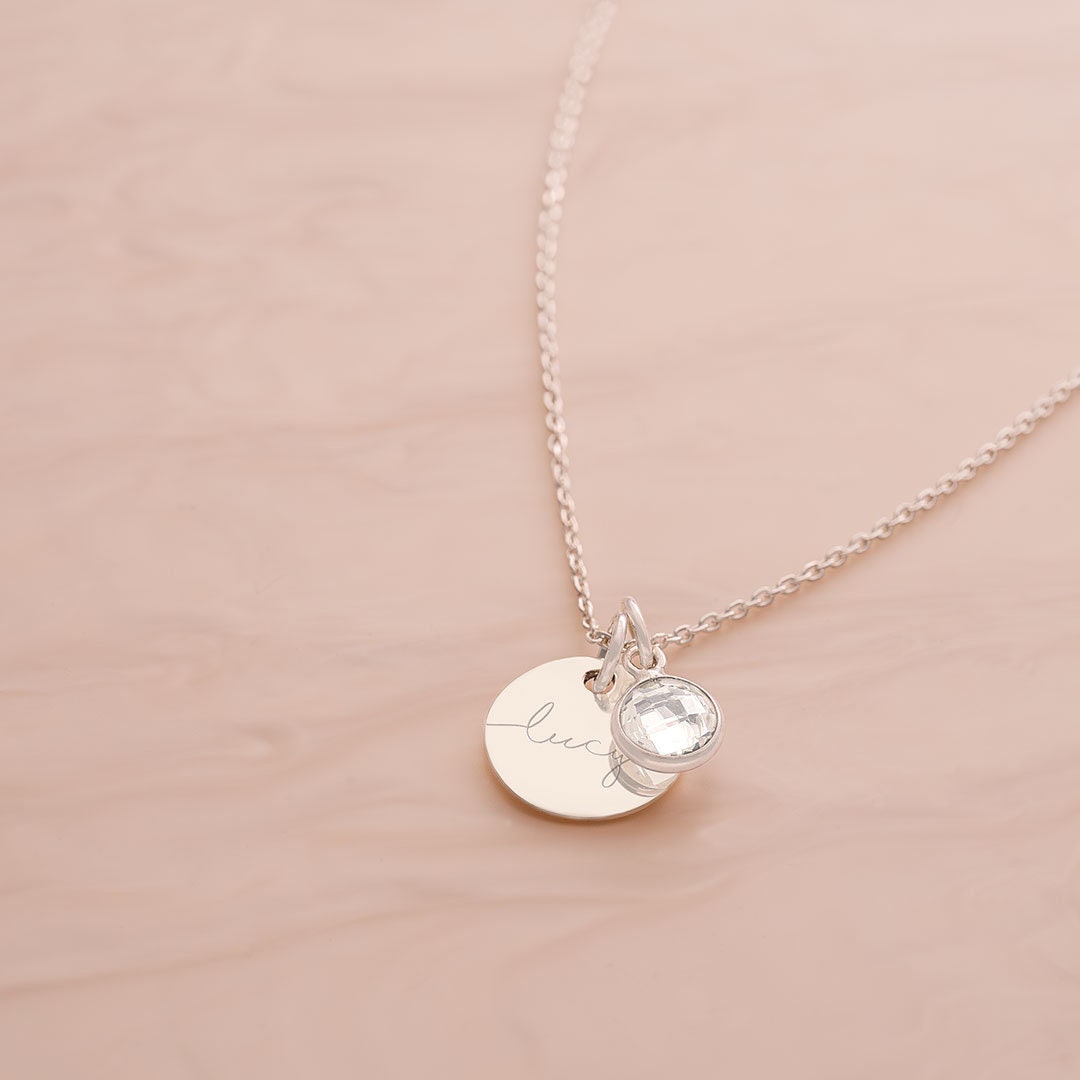 Esme initial birthstone personalised necklace discount