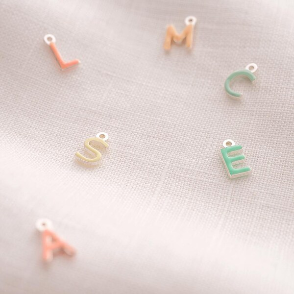 Enamel Letter Charms - Etsy