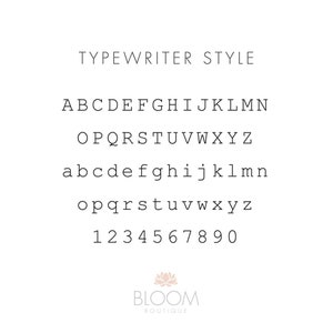 Typewriter Style Font Key