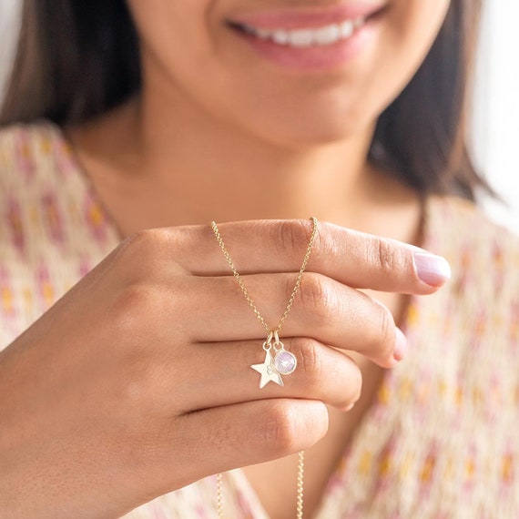 Star birthstone necklace deals