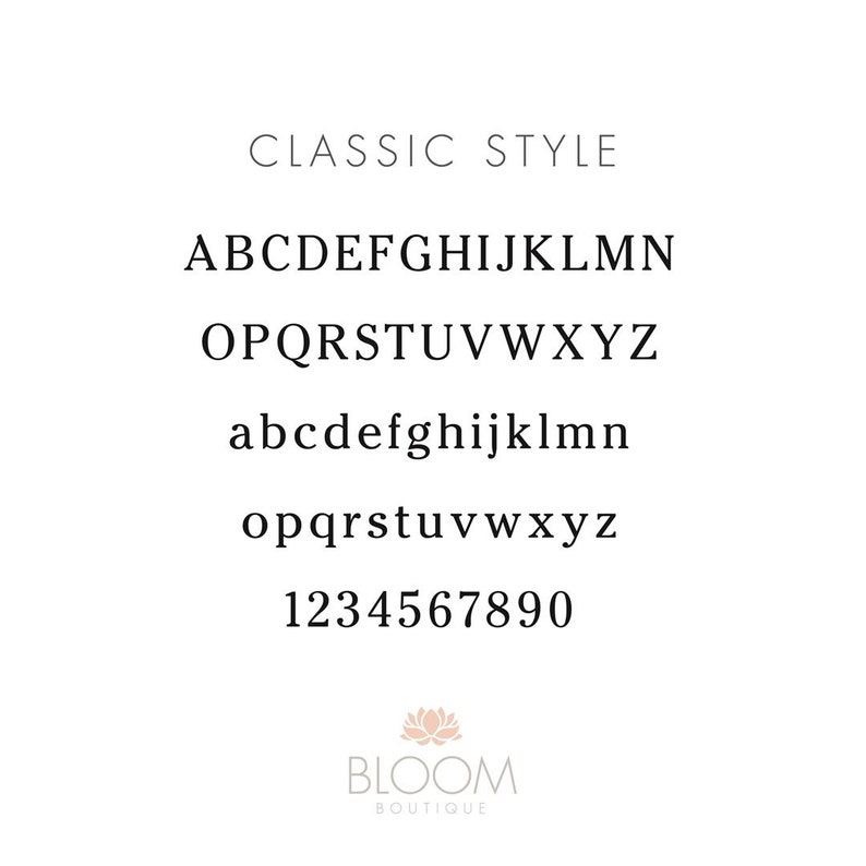 classic style font key