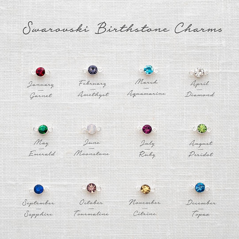 Swarovski Crystal Birthstone Charms Key