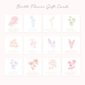 Birth Flower Gift Cards Key