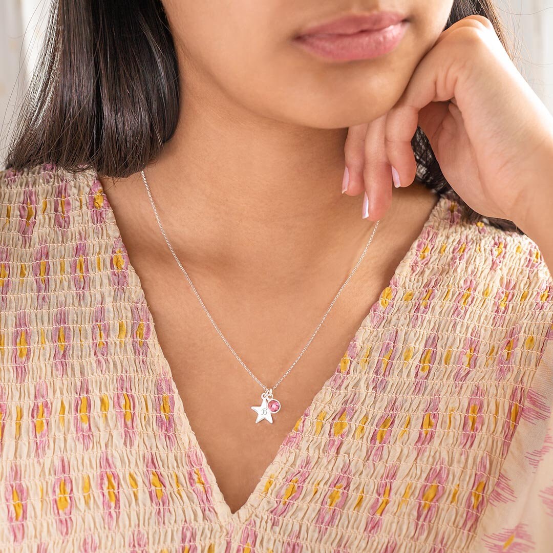 Star sale birthstone necklace