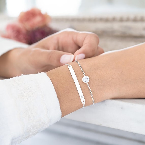 Personalised online bracelet birthstone