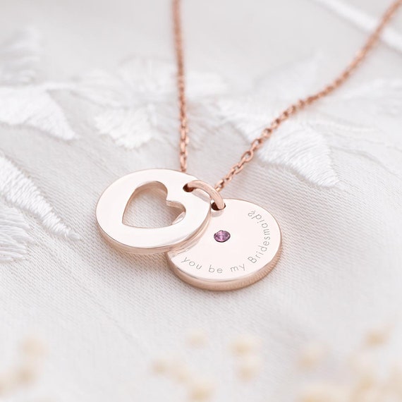 Rose gold store personalised jewellery