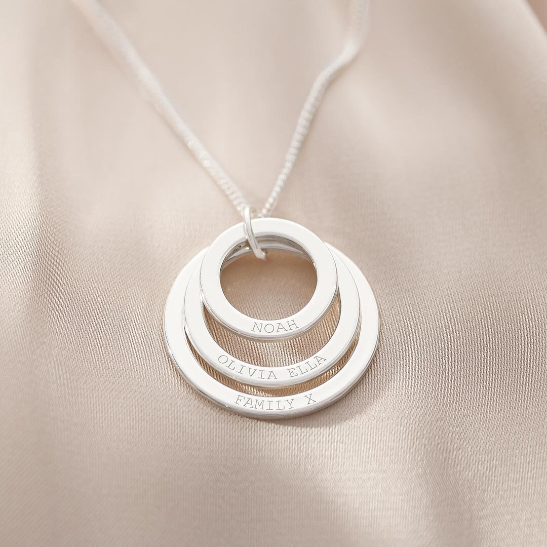 Triple Eternal Ring Colgante Collar Personalizado Regalo Etsy España