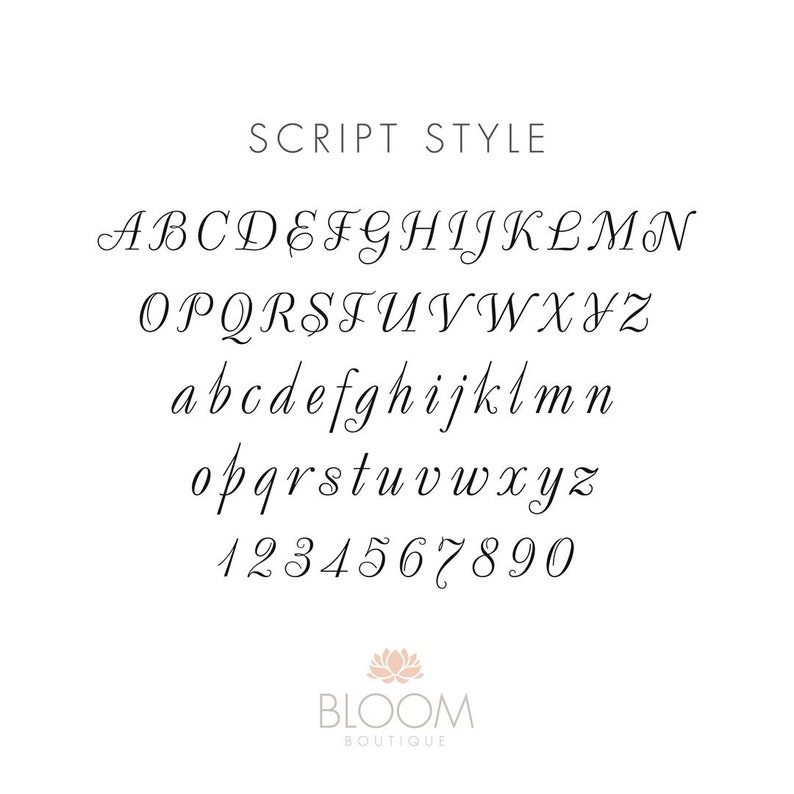 Script Style Font Key