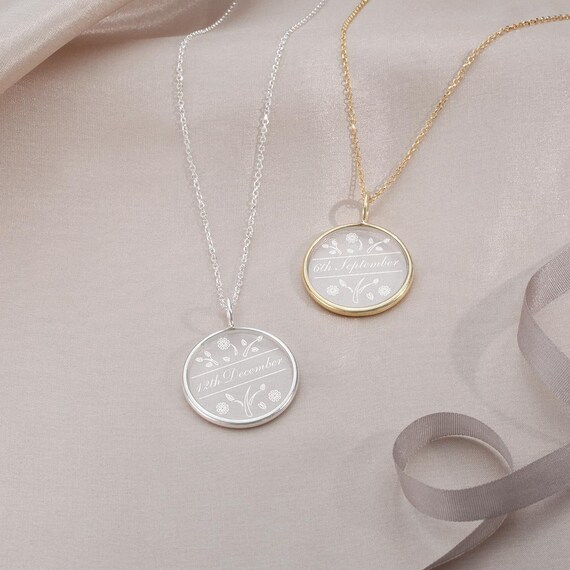 Etched Glass Pendant Personalised 