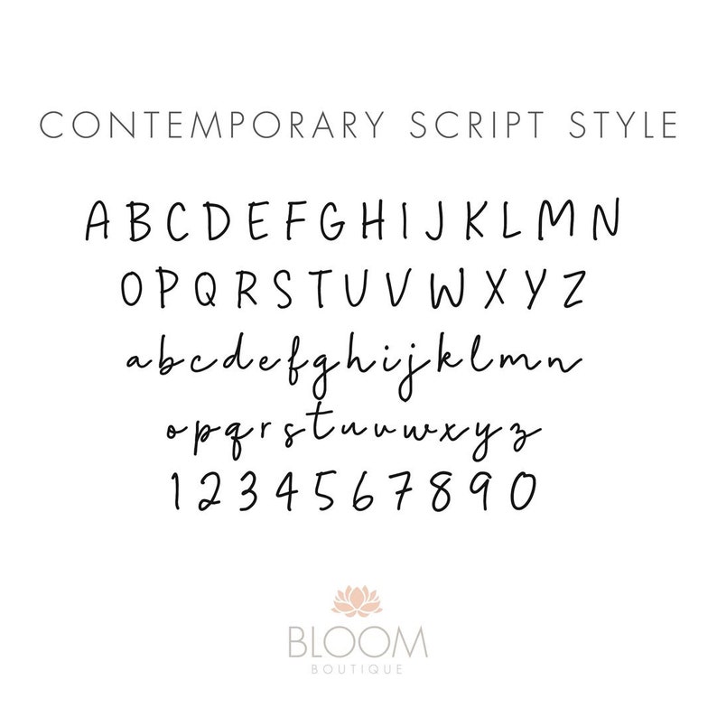 Contemporary Font Text Key