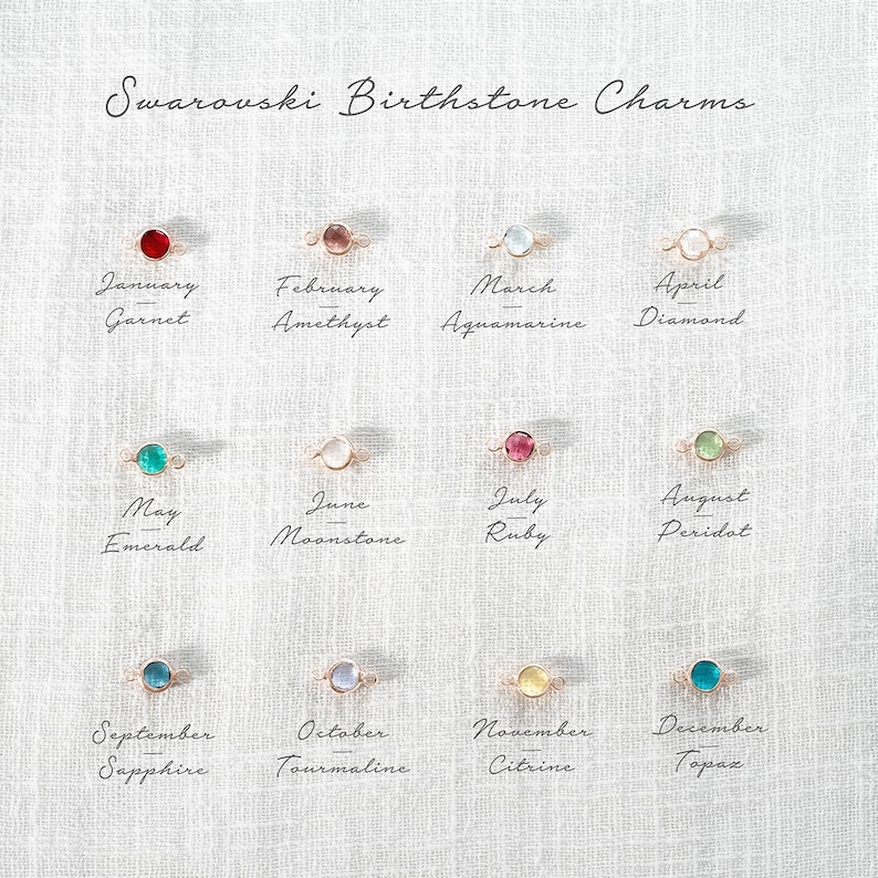 Initial Disc and Mini Colette Birthstone Personalised Bracelet Handmade Gift Gift For Her Wedding Gift Bloom Boutique image 6