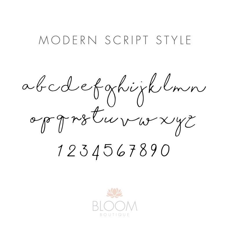 Modern Script font key