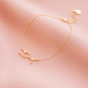 Gold Sagittarius Zodiac Constellation Bracelet Product Shot