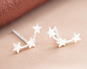 Sterling Silver Star Climber Personalised Earrings • Star Jewellery • Gift For Her • Wedding Gift • Bloom Boutique