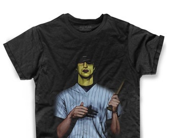 Black t-shirt for men or women in slub cotton (slub) Warriors of the night - Baseball Furies