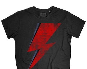 Heren T-shirt Vintage THUNDER Lightning Ziggy David