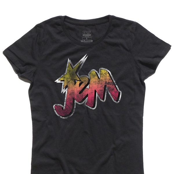 T-Shirt donna Jem - Cartoni Anni '80 - 100% Cotone 185 gr/mq - Linea Classic