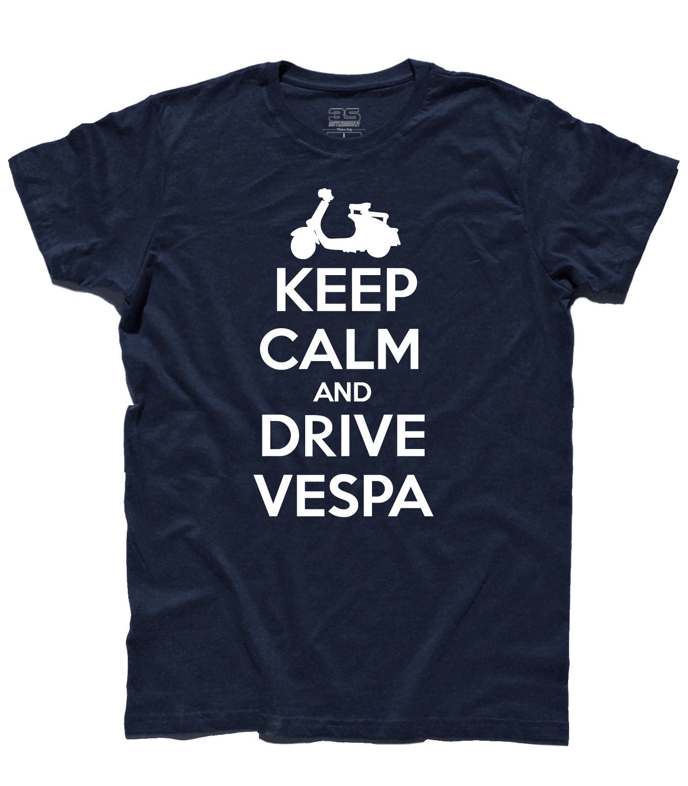 Camiseta de hombre Keep Calm And Drive Vespa Estilo Mods Linea Clasica 100 algodon 185 g m2 Etsy Espana