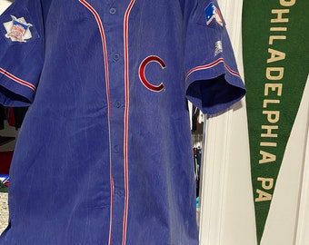 cubs button down jersey
