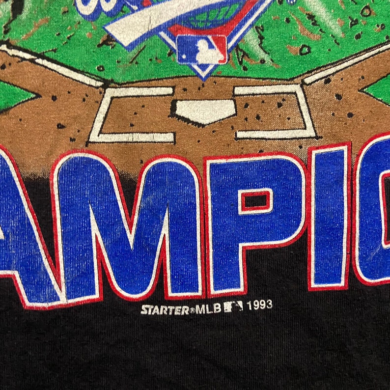 Rare Vintage Jerzees Mens XXL Black Philadelphia Phillies 1993 National League Champions Locker Room Teeshirt