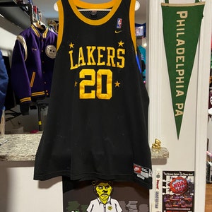 Vintage Nike Nba Basketball Los Angeles Lakers Gary Payton Yellow