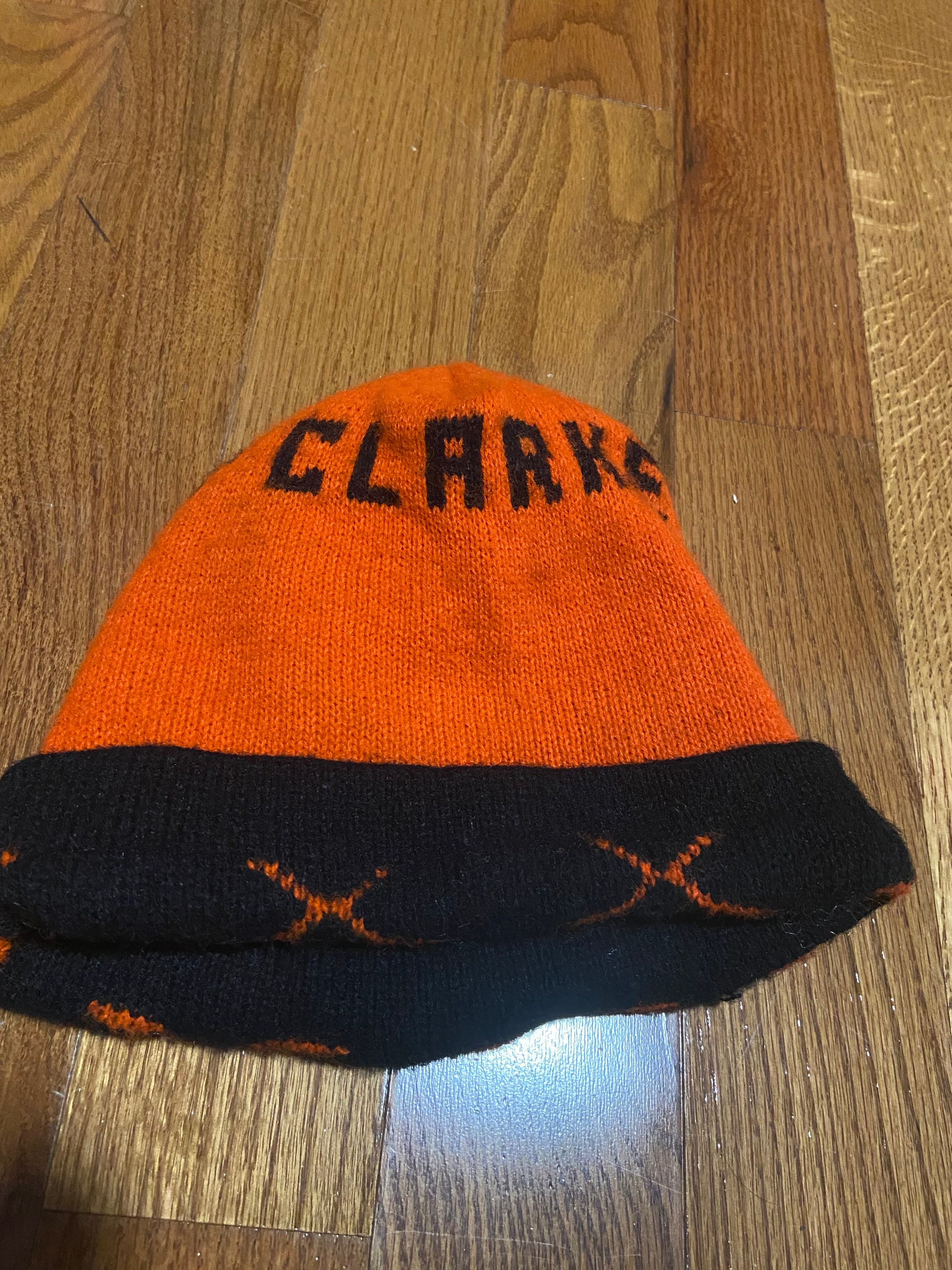 Rare Vintage 70s Orange and Black 