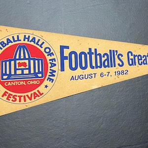 Vintage 80s Minnesota Vikings & Baltimore Colts Hall Of Fame Game Collectible Felt Sports Pennant