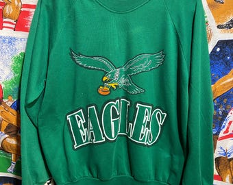 Philadelphia Eagles Crewneck Sweatshirt Kelly Green Vintage