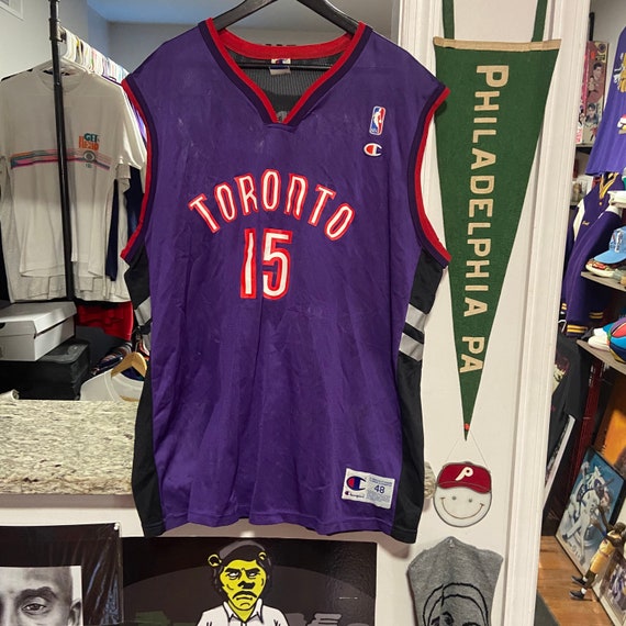 vtg VINCE CARTER #15 Toronto Raptors JERSEY sz 44 & 48 nba 90s/00s  purple black