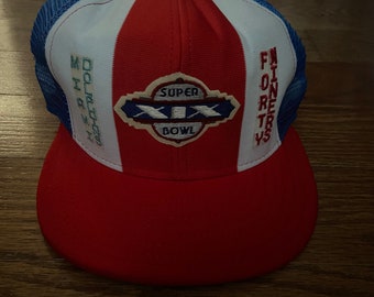 Vintage AJD Super Bowl XIX San Fransisco 49ers Vs Miami Dolphins Snapback Trucker Hat