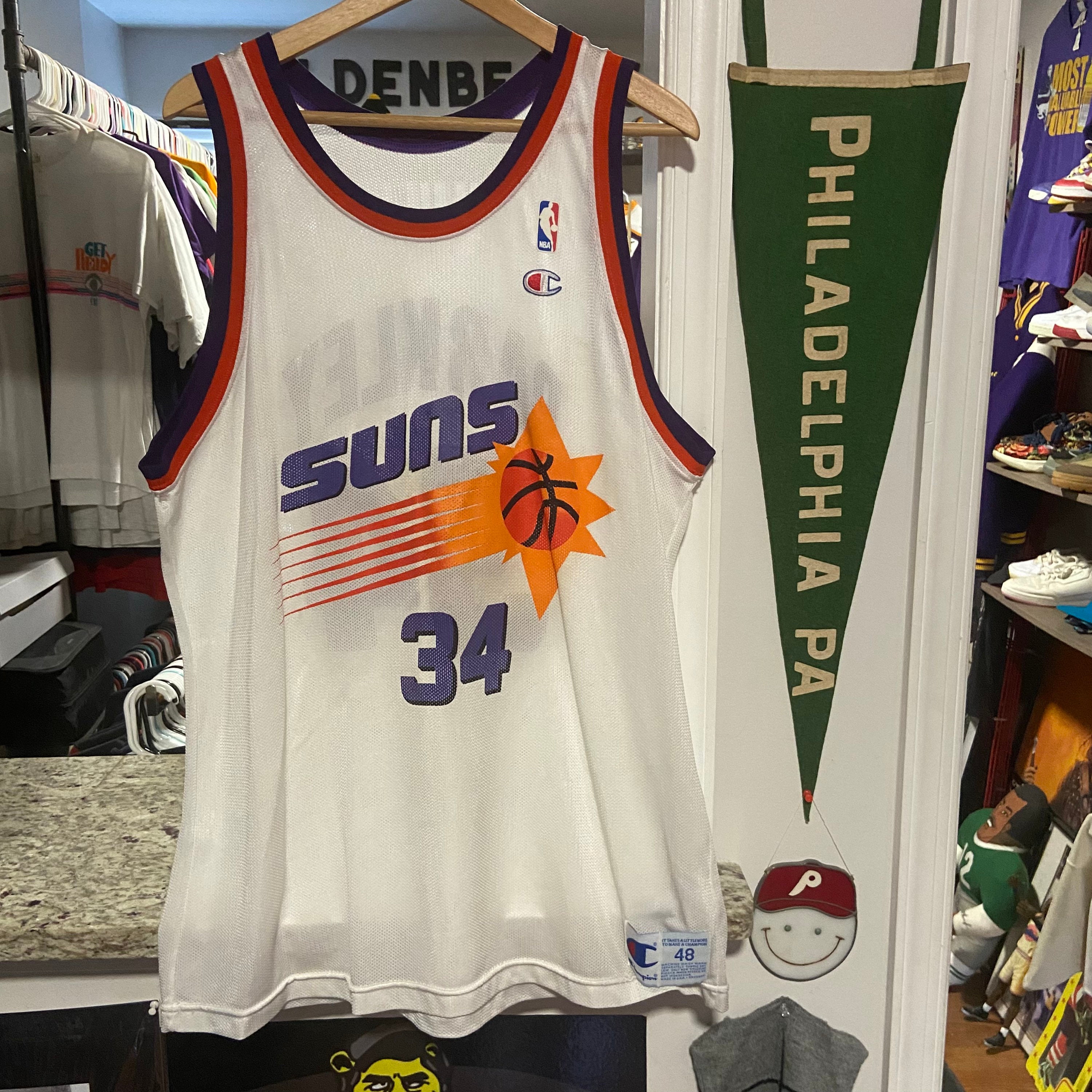 Charles Barkley Phoenix Suns Away Jersey Champion NBA Size 44
