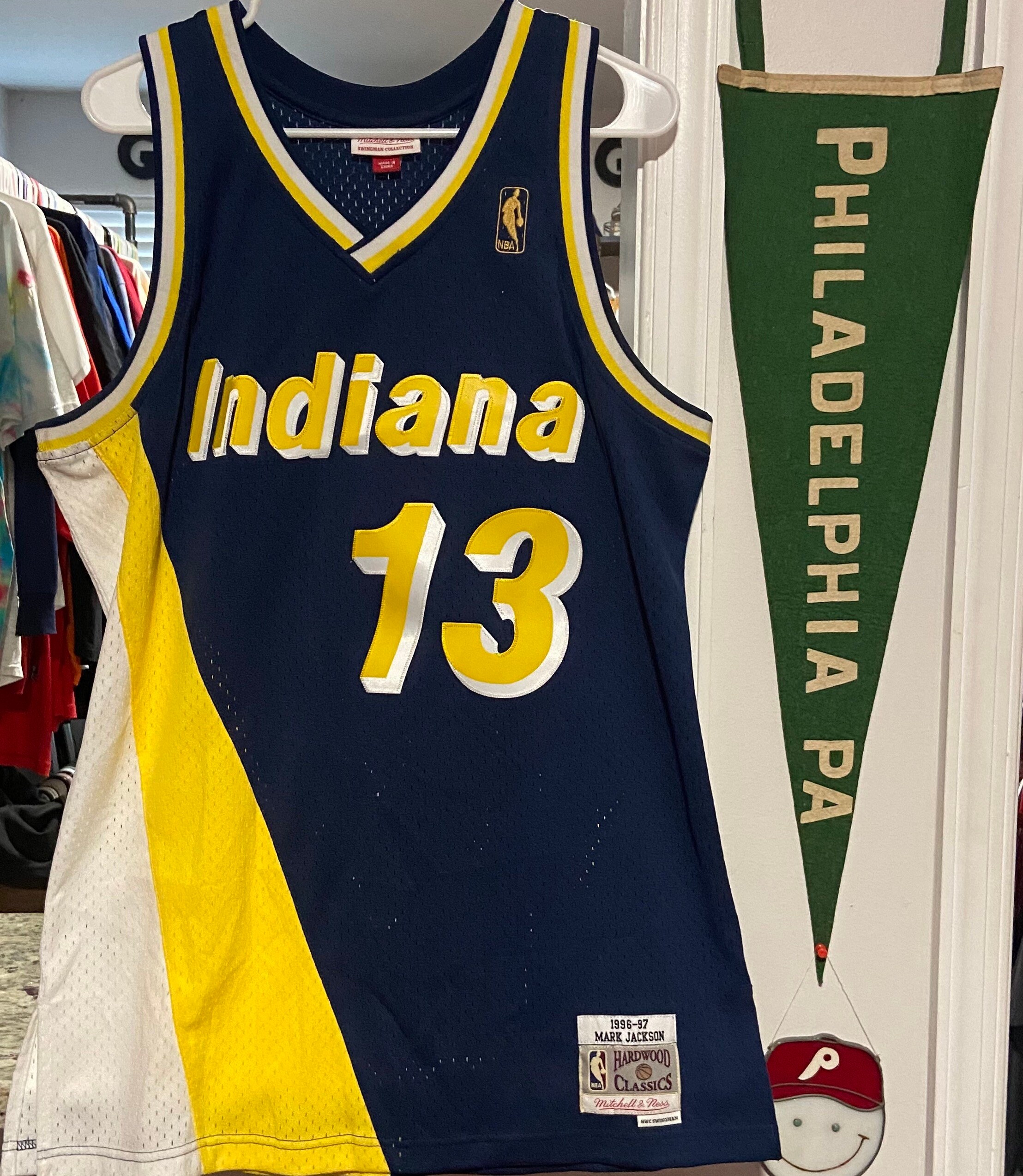 Mitchell & Ness Men's Indiana Pacers Derrick Rose #5 Navy Swingman