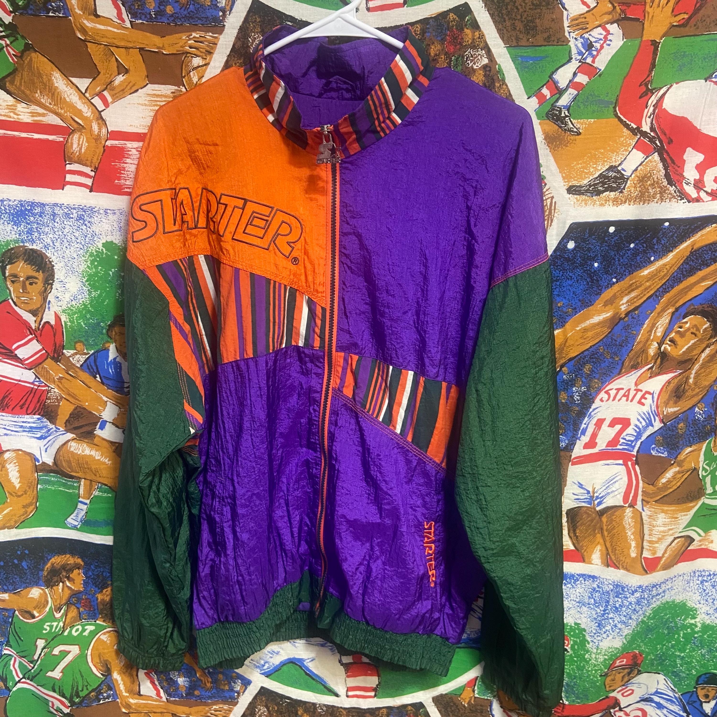 Veste Coupe-vent Starter Vintage Années 90 - Homme Taille XL - Bleu - Fermeture éclair