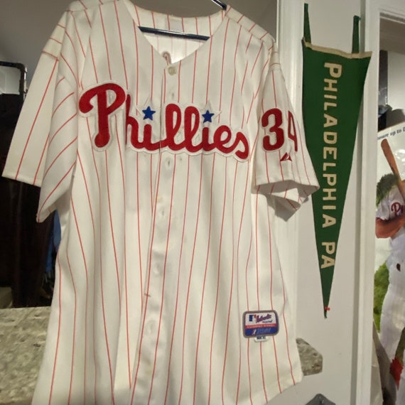 PHILADELPHIA PHILLIES VINTAGE 2000'S MLB TRUE FAN JERSEY ADULT XL