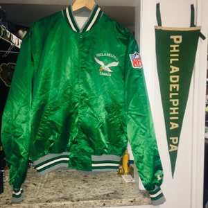 90's Philadelphia Eagles Starter Kelly Green NFL Pullover Jacket