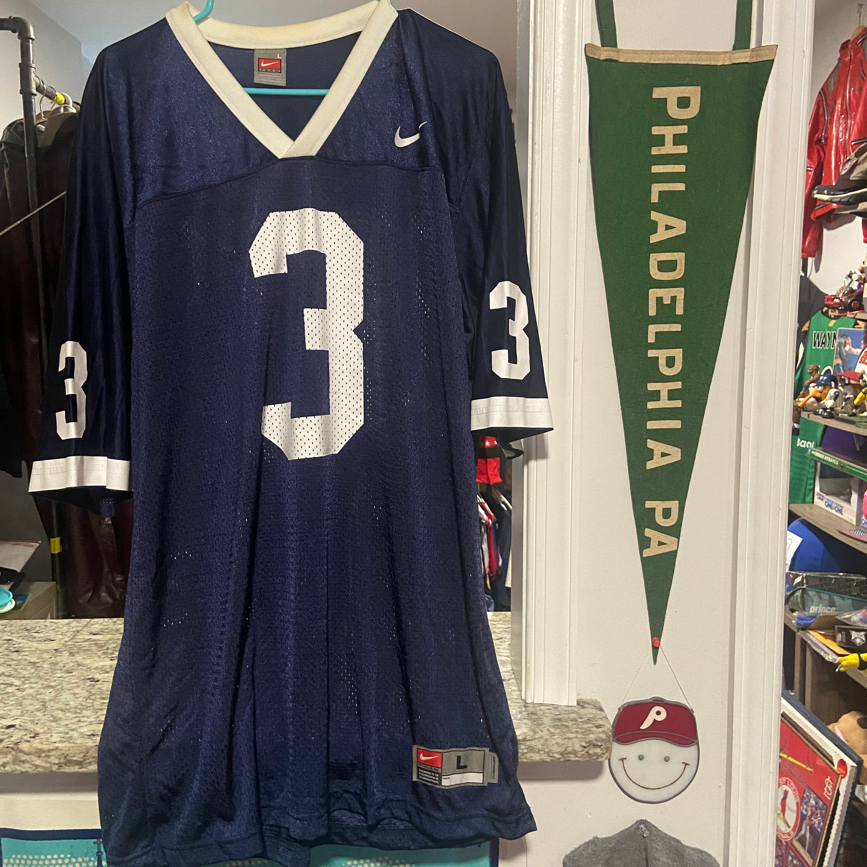 Duke Blue Devils Vintage Football Jersey NCAA Nike Team Men's Size XL Blue  #13