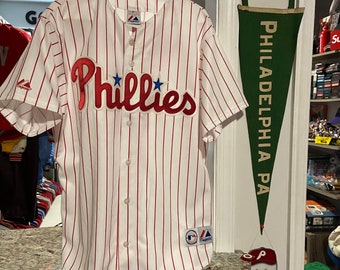 MAJESTIC  MANNY TRILLO Philadelphia Phillies 1979 Cooperstown Baseball  Jersey