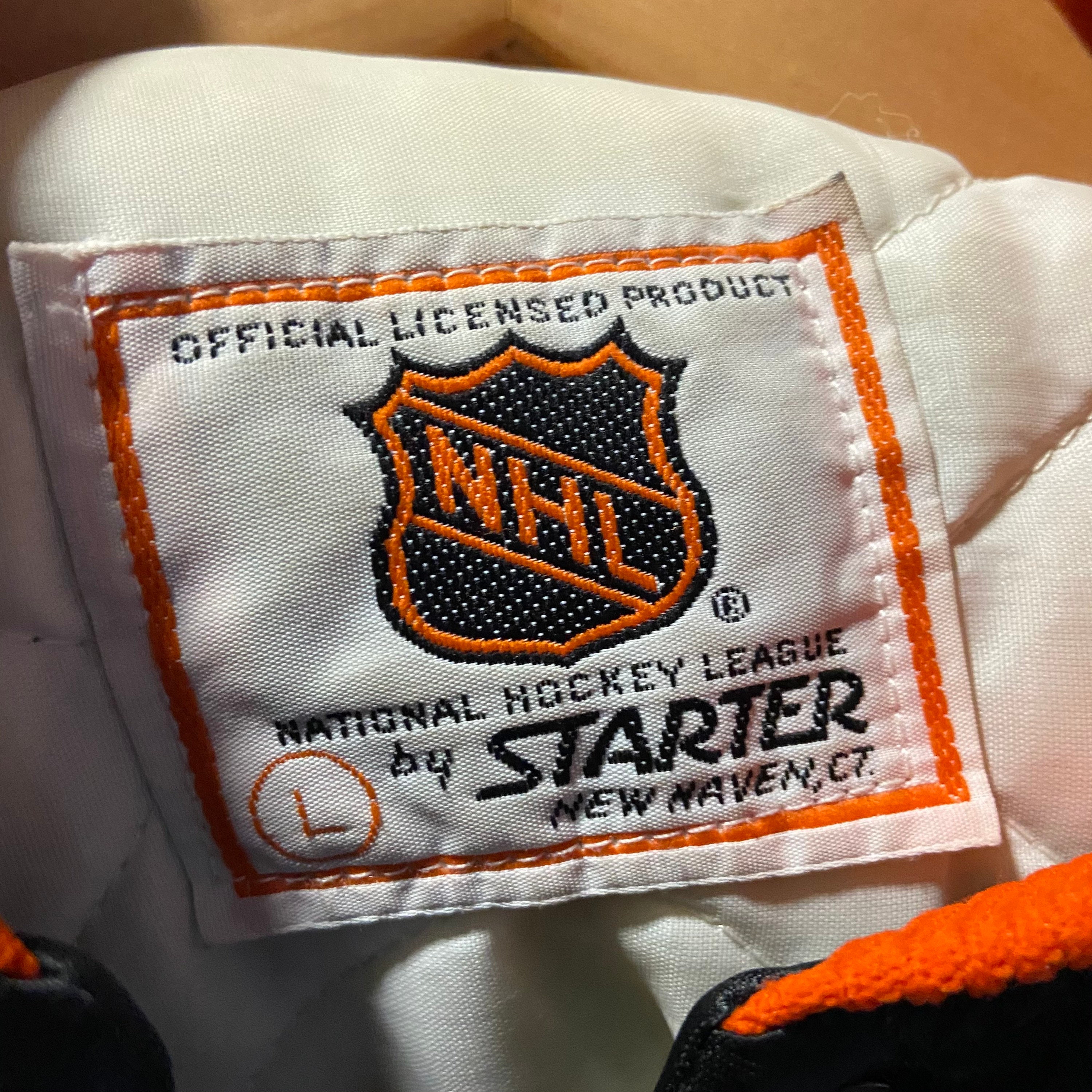 90s Starter Philadelphia Flyers NHL satin jacket size L – Mr. Throwback NYC